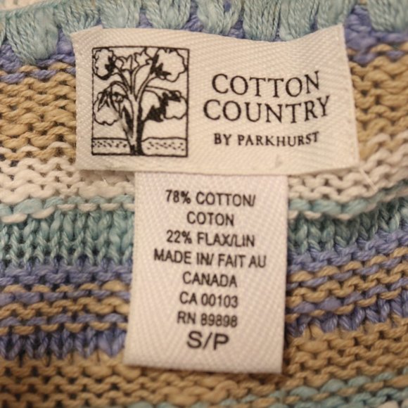 Cotton Country by Parkhurst Front Button Lightweight Cardigan Size S/P EUC - Picture 5 of 5
